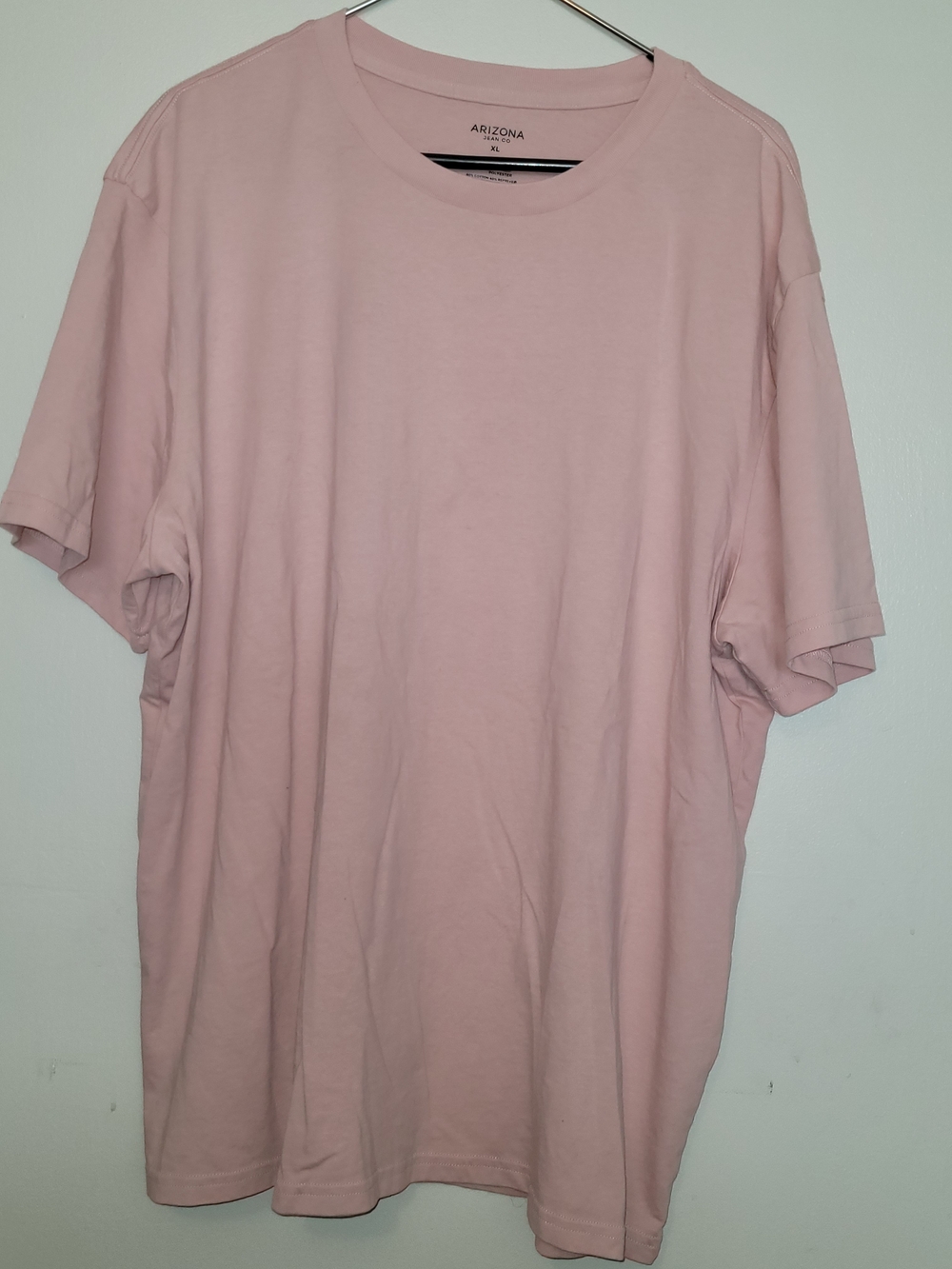 Arizona Jean Company Essentials Men's Pink Crew Neck T-Shirt